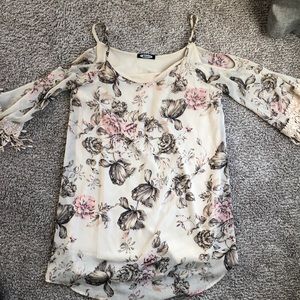 Cold shoulder floral dress